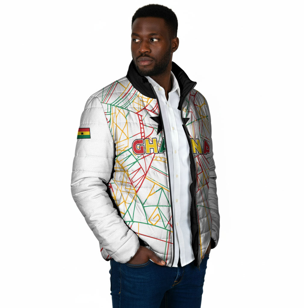 Custom Ghana Football 2026 Padded Jacket Black Stars Never Fall White Version