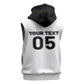 Custom Ghana Football 2026 Sleeveless Zip Hoodie Black Stars Never Fall White Version