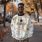Custom Ghana Football 2026 Sweatshirt Black Stars Never Fall White Version