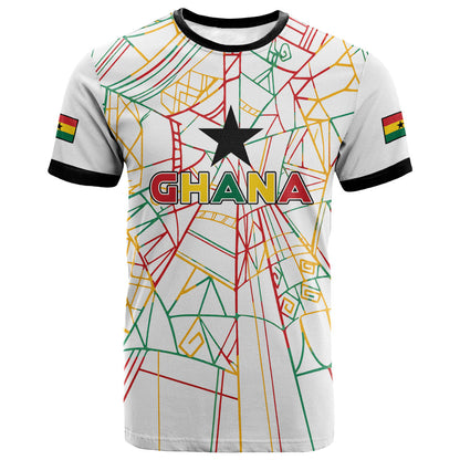 Custom Ghana Football 2026 T shirt Black Stars Never Fall White Version