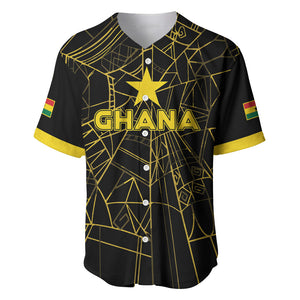 Custom Ghana Football 2026 Baseball Jersey Black Stars Never Fall Black Version
