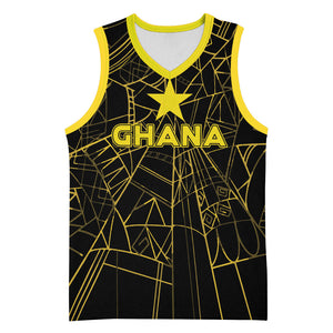 Custom Ghana Football 2026 Basketball Jersey Black Stars Never Fall Black Version
