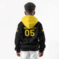 Custom Ghana Football 2026 Kid Hoodie Black Stars Never Fall Black Version