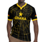 Custom Ghana Football 2026 Rugby Jersey Black Stars Never Fall Black Version