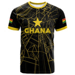 Custom Ghana Football 2026 T shirt Black Stars Never Fall Black Version