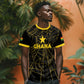 Custom Ghana Football 2026 T shirt Black Stars Never Fall Black Version
