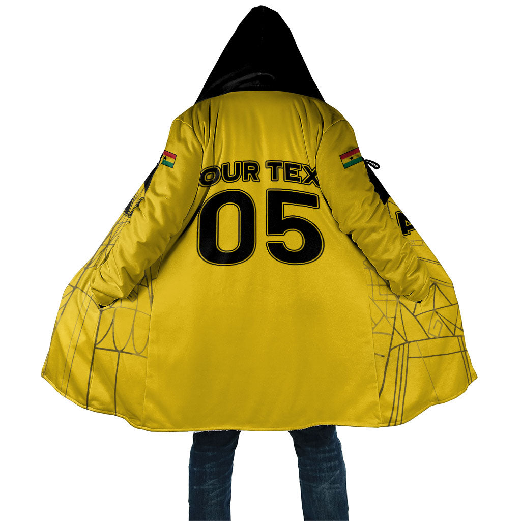 Custom Ghana Football 2026 Cloak Black Stars Never Fall Yellow Version