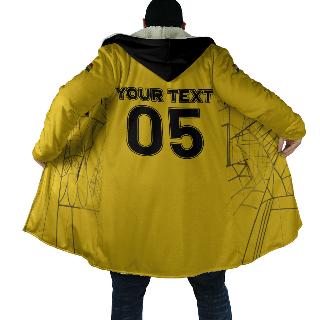 Custom Ghana Football 2026 Cloak Black Stars Never Fall Yellow Version