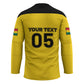Custom Ghana Football 2026 Hockey Jersey Black Stars Never Fall Yellow Version