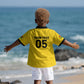 Custom Ghana Football 2026 Kid Hawaiian Shirt Black Stars Never Fall Yellow Version LT05
