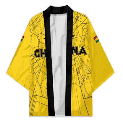 Custom Ghana Football 2026 Kimono Black Stars Never Fall Yellow Version