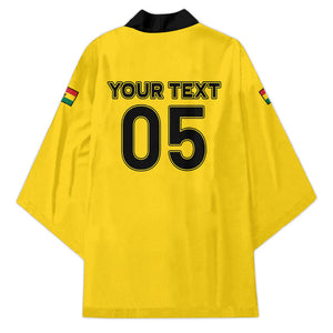 Custom Ghana Football 2026 Kimono Black Stars Never Fall Yellow Version