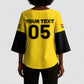 Custom Ghana Football 2026 Kimono Sleeve Blouse Black Stars Never Fall Yellow Version