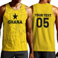 Custom Ghana Football 2026 Men Tank Top Black Stars Never Fall Yellow Version