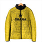 Custom Ghana Football 2026 Padded Jacket Black Stars Never Fall Yellow Version
