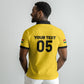 Custom Ghana Football 2026 Polo Shirt Black Stars Never Fall Yellow Version LT05