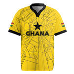 Custom Ghana Football 2026 Rugby Jersey Black Stars Never Fall Yellow Version