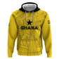Custom Ghana Football 2026 Zip Hoodie Black Stars Never Fall Yellow Version