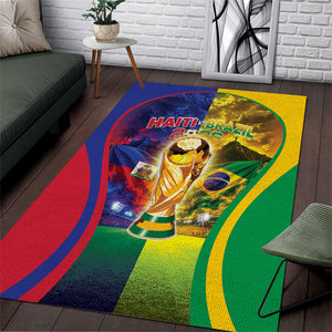 Brazil Haiti 2026 World Football Area Rug Go For Glory