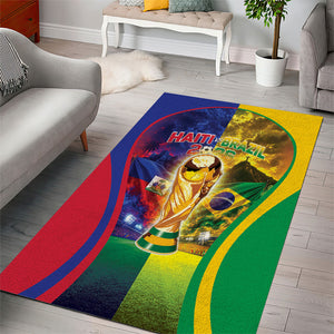Brazil Haiti 2026 World Football Area Rug Go For Glory