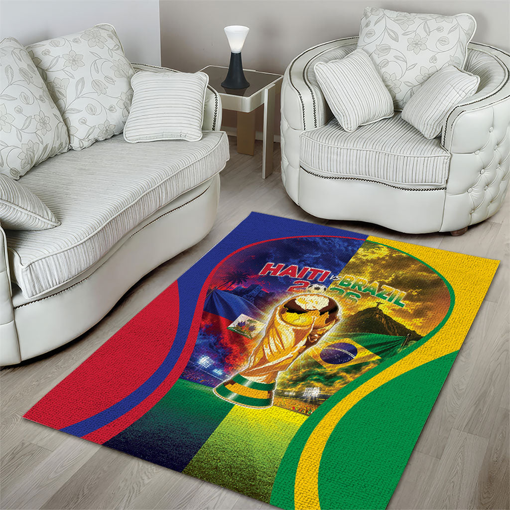 Brazil Haiti 2026 World Football Area Rug Go For Glory