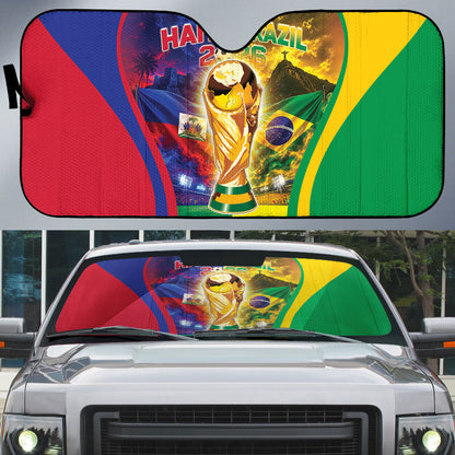 Brazil Haiti 2026 World Football Auto Sun Shade Go For Glory