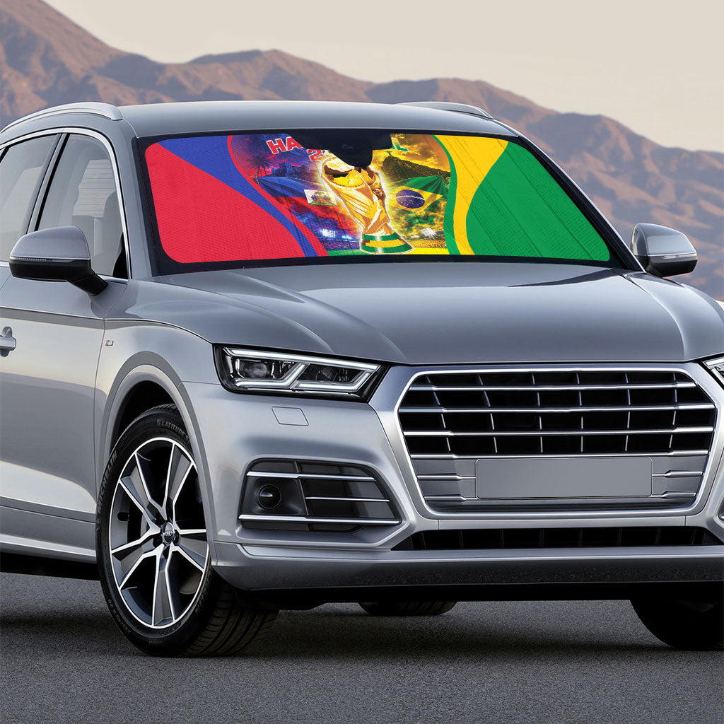 Brazil Haiti 2026 World Football Auto Sun Shade Go For Glory