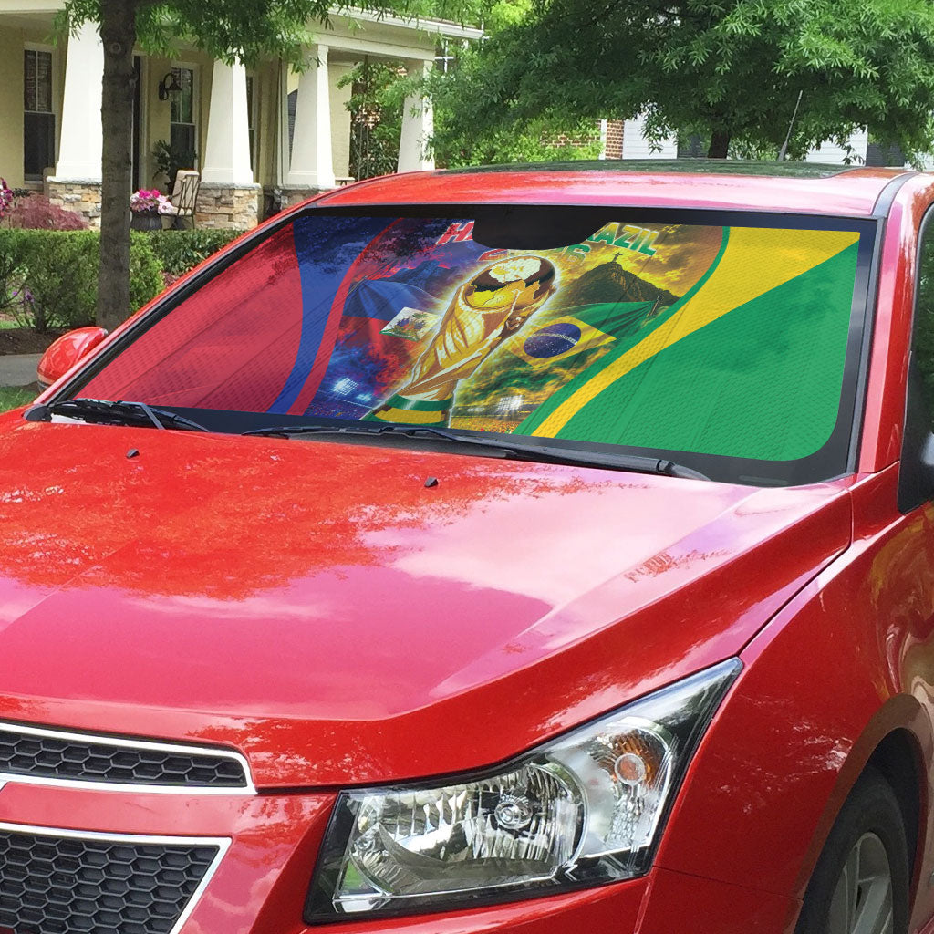 Brazil Haiti 2026 World Football Auto Sun Shade Go For Glory