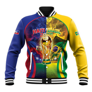 Custom Brazil Haiti 2026 World Football Baseball Jacket Go For Glory