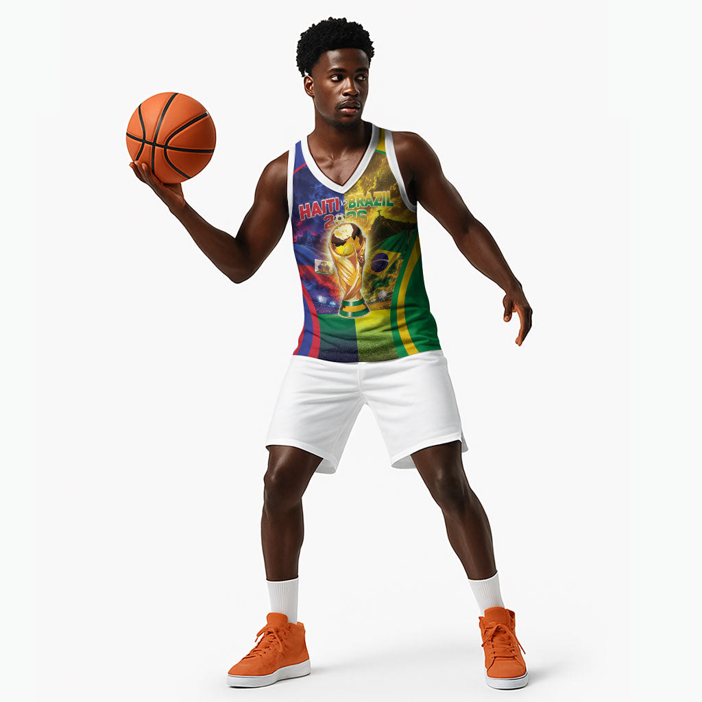 Custom Brazil Haiti 2026 World Football Basketball Jersey Go For Glory
