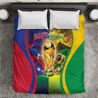 Brazil Haiti 2026 World Football Bedding Set Go For Glory