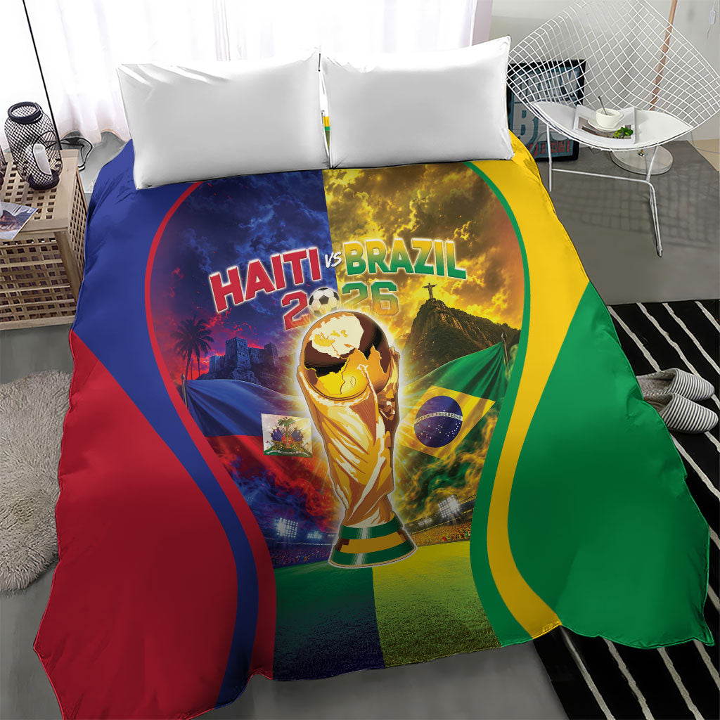 Brazil Haiti 2026 World Football Bedding Set Go For Glory