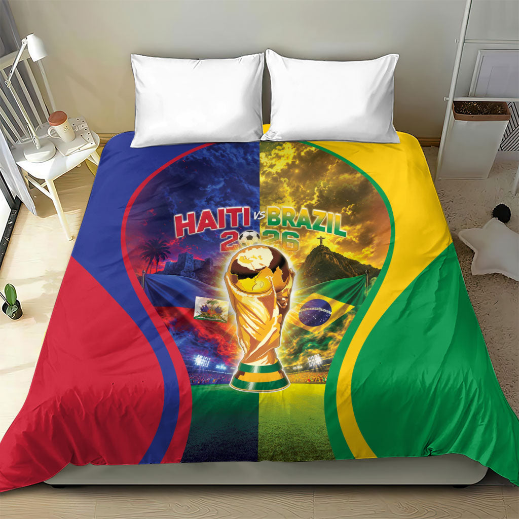Brazil Haiti 2026 World Football Bedding Set Go For Glory