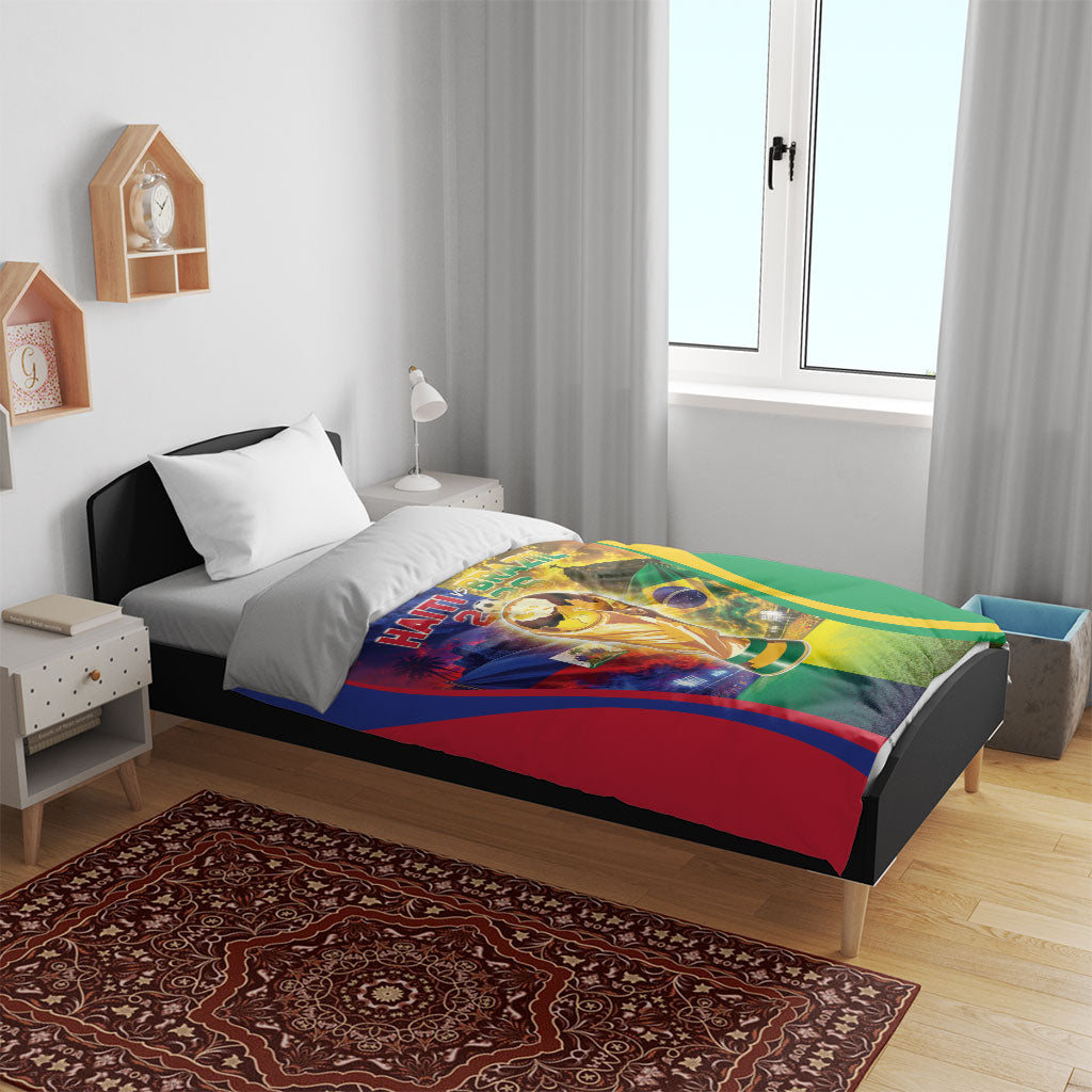Brazil Haiti 2026 World Football Bedding Set Go For Glory