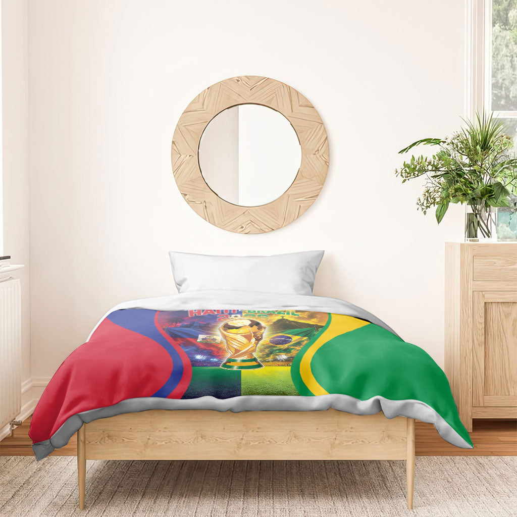 Brazil Haiti 2026 World Football Bedding Set Go For Glory