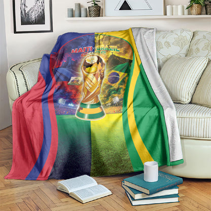 Brazil Haiti 2026 World Football Blanket Go For Glory