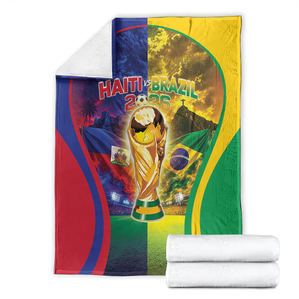 Brazil Haiti 2026 World Football Blanket Go For Glory