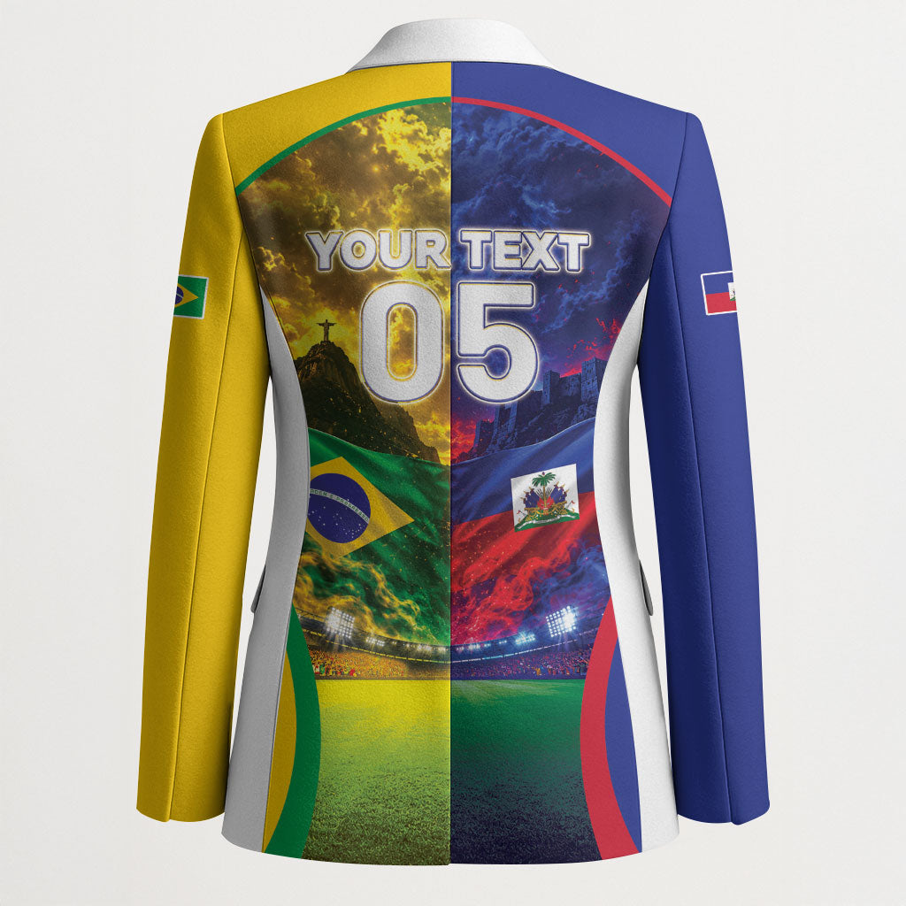 Custom Brazil Haiti 2026 World Football Blazer Go For Glory