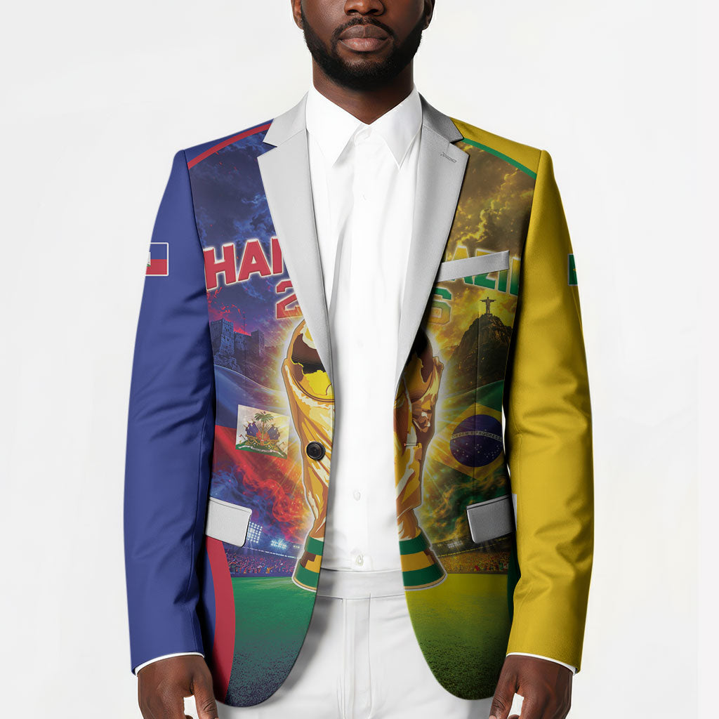 Custom Brazil Haiti 2026 World Football Blazer Go For Glory