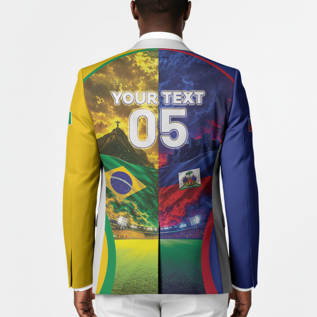 Custom Brazil Haiti 2026 World Football Blazer Go For Glory
