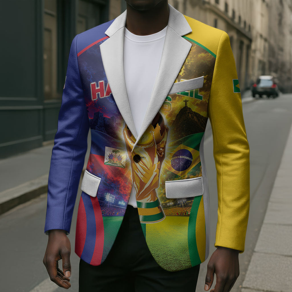 Custom Brazil Haiti 2026 World Football Blazer Go For Glory