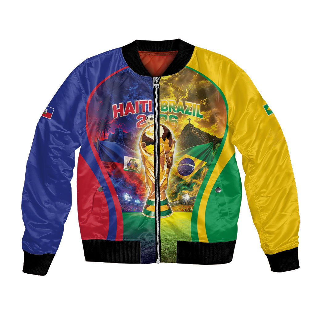 Custom Brazil Haiti 2026 World Football Bomber Jacket Go For Glory