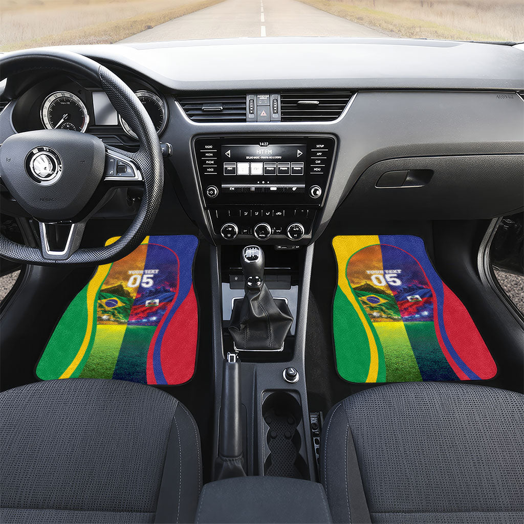 Custom Brazil Haiti 2026 World Football Car Mats Go For Glory