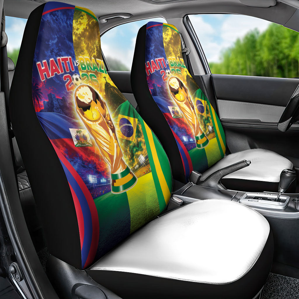 Brazil Haiti 2026 World Football Car Seat Cover Go For Glory