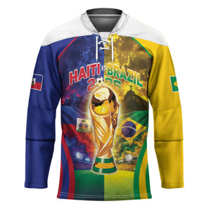 Custom Brazil Haiti 2026 World Football Hockey Jersey Go For Glory