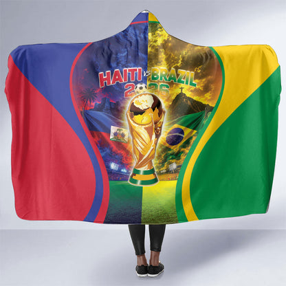 Brazil Haiti 2026 World Football Hooded Blanket Go For Glory