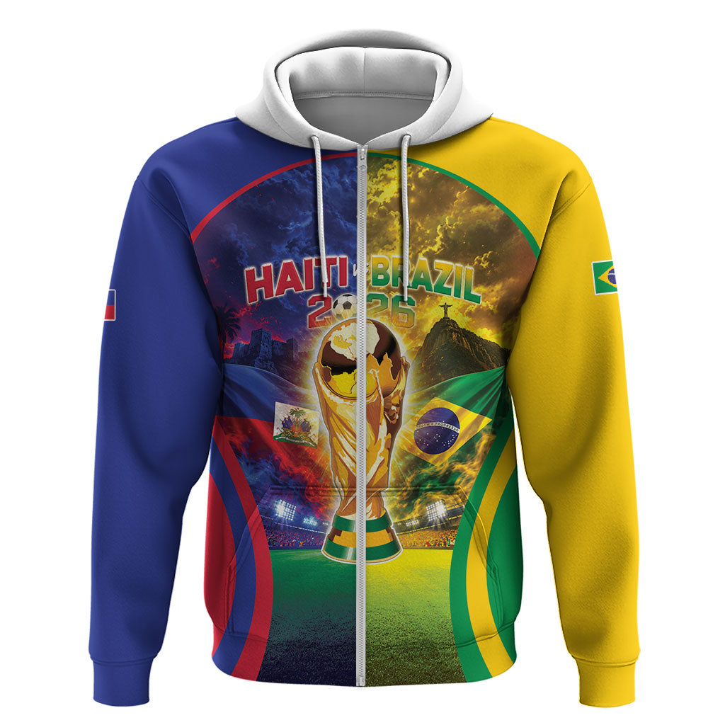Custom Brazil Haiti 2026 World Football Hoodie Go For Glory