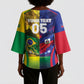 Custom Brazil Haiti 2026 World Football Kimono Sleeve Blouse Go For Glory