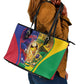Brazil Haiti 2026 World Football Leather Tote Bag Go For Glory