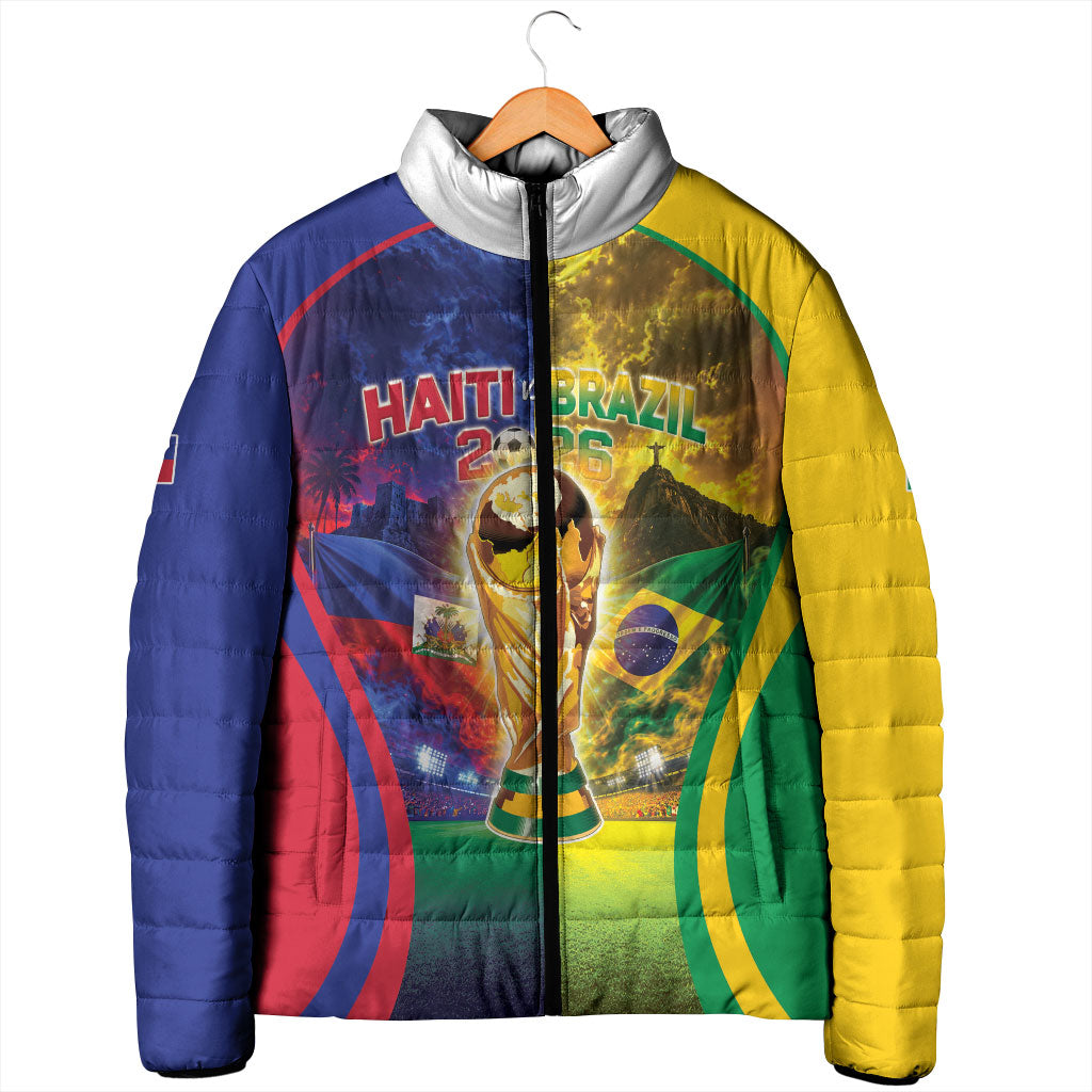 Custom Brazil Haiti 2026 World Football Padded Jacket Go For Glory